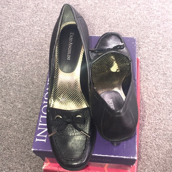Enzo Angiolini Shoes - Enzo Angiolini Black Leather Shoes In Box